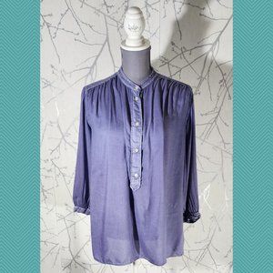 Wilfred Free Purple Modal Loose Fit Flowy Popover Blouse